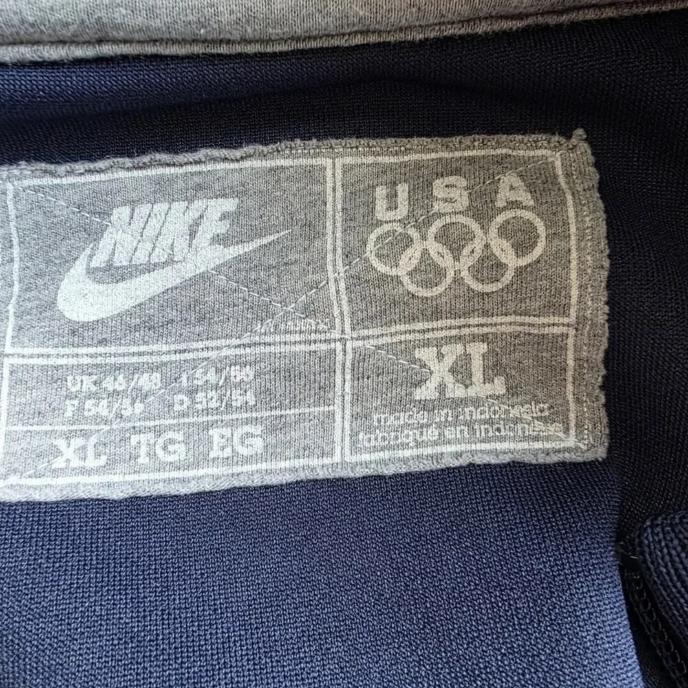 Nike Team USA Vancouver 2010 Olympics Blue‎ Full Zip Track Jacket Men's X Large